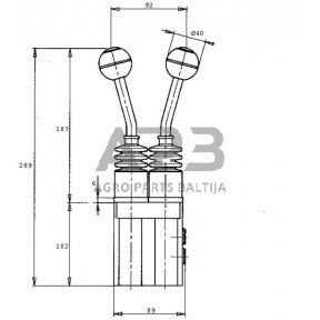 Frontalinio krautuvo valdymo svirtis SV20-1-B01-G001A, SV201B01G