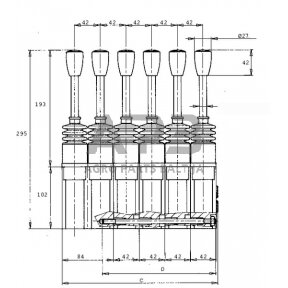 Frontalinio krautuvo valdymo svirtis SV30/2-B/01G-001A, SV302B01G