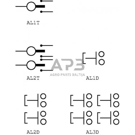 Frontalinio krautuvo valdymo svirtis su 2 mygtukiniais jungikliais, AL2D 5 Frontalinio krautuvo valdymo svirtis su 2 mygtukiniais jungikliais, AL2D 5