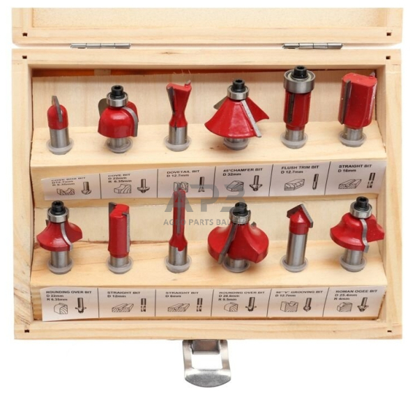 Frezų medžiui rinkinys (12vnt) 3 Frezų medžiui rinkinys (12vnt) 3