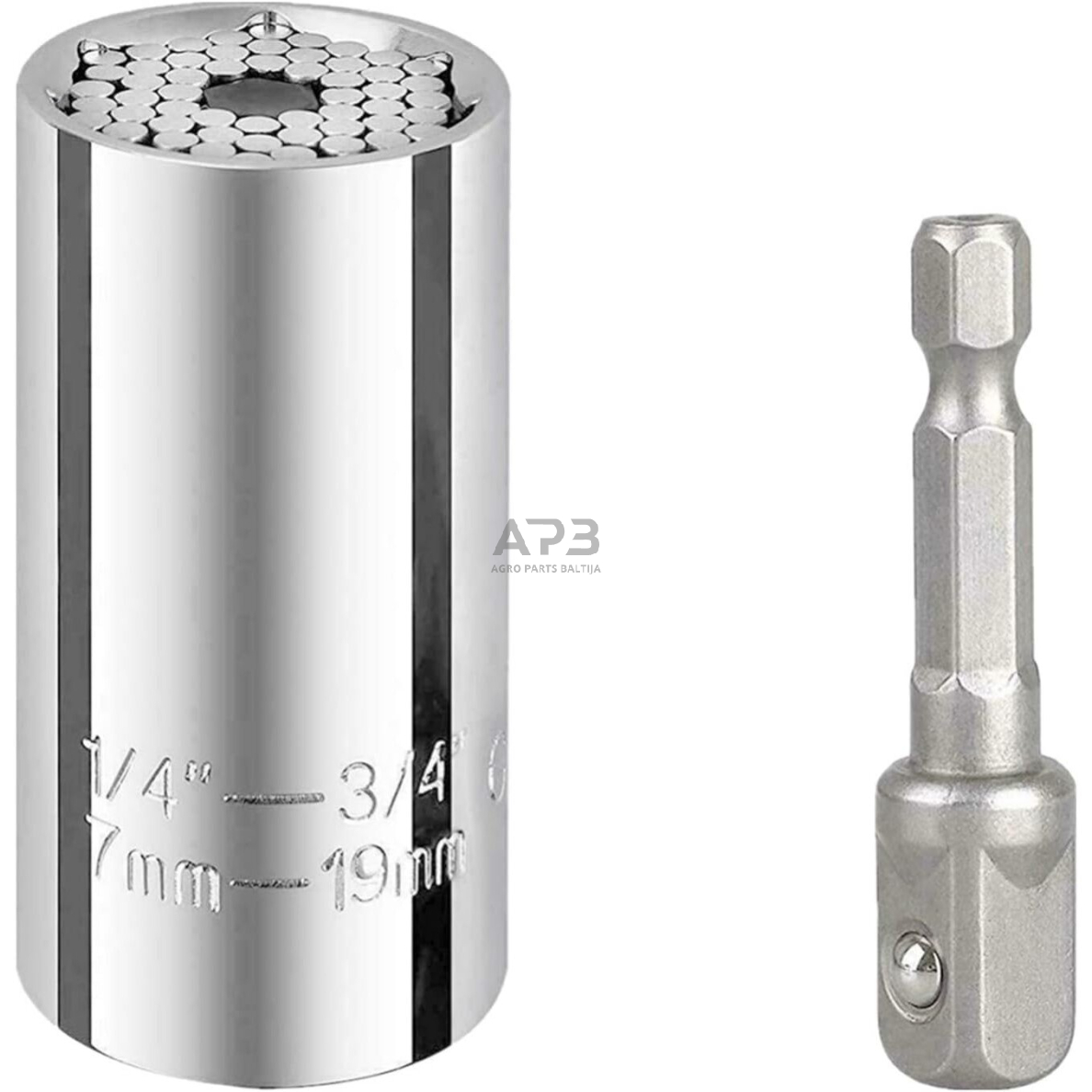 Galvutė universali su antgaliu (7-19mm) Galvutė universali su antgaliu (7-19mm)