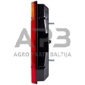 Galinis žibintas dešininis stačiakampis, 12/24V, raudona/gintarinė 343x75x133mm, Hella 2SK003567661 2