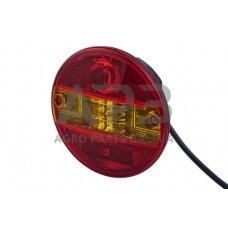 Galiniai žibintai LED, apvalus, 12/24V, raudona/geltona, 4 LED, Hella 2SD344100001