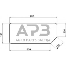 Galinis kabinos stiklas apatinis D6714