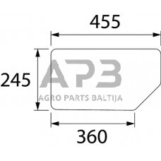 Galinis kabinos stiklas apatinis D6874