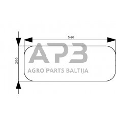 Galinis kabinos stiklas apatinis D6943