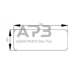 Galinis kabinos stiklas apatinis D6968