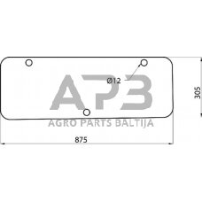 Galinis kabinos stiklas apatinis D7018