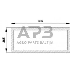 Galinis kabinos stiklas apatinis D7082