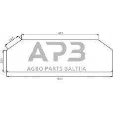 Galinis kabinos stiklas apatinis D7548