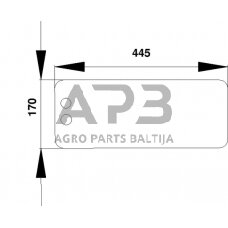 Galinis kabinos stiklas apatinis stumdomas 258514210430N