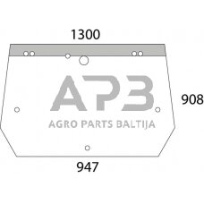 Galinis kabinos stiklas viršutinis D6859