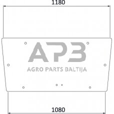 Galinis kabinos stiklas viršutinis D6908A