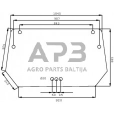 Galinis kabinos stiklas viršutinis D7705