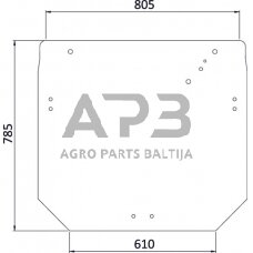 Galinis kabinos stiklas viršutinis R206835N