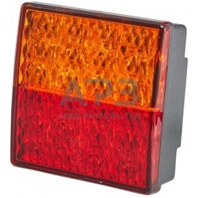 Galiniai žibintai LED, kvadratas, 12V, raudona/gintarinė, 80x33.7x80mm, Hella ValueFit 2SD357029001
