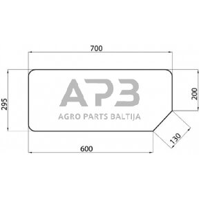 Galinis kabinos stiklas apatinis D6714