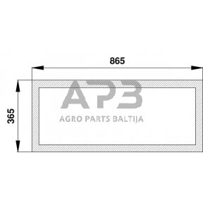 Galinis kabinos stiklas apatinis D7082