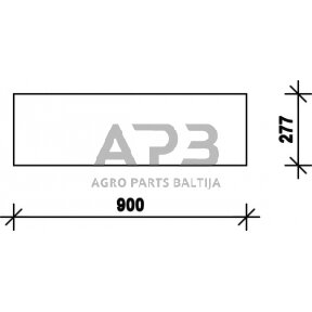 Galinis kabinos stiklas apatinis D7733