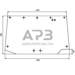Galinis kabinos stiklas viršutinis 0077338010N