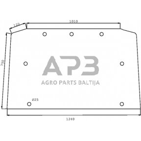 Galinis kabinos stiklas viršutinis D7532
