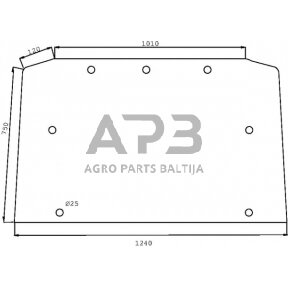 Galinis kabinos stiklas viršutinis D7532