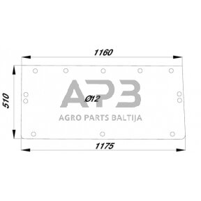 Galinis kabinos stiklas viršutinis D8508