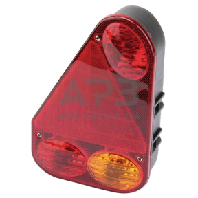 Galinis žibintas kairinis triangular, 12V, raudona/gintarinė, Aspöck 244700007