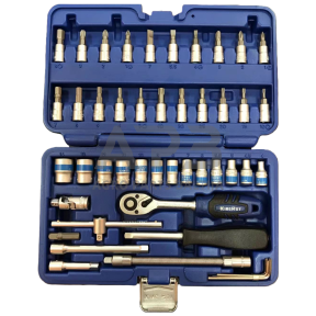 Galvučių rinkinys 1/4" (46vnt) (12-kamp)
