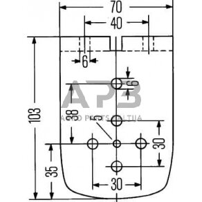 Galinio žibinto laikiklis 8HG003799001 5 Galinio žibinto laikiklis 8HG003799001 5
