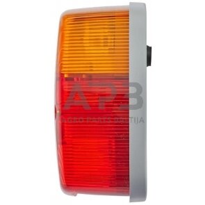 Galinis žibintas kvadratas, 12/24V, raudona/oranžinė, 121x56x121mm, Hella 2SE002578701 2 Galinis žibintas kvadratas, 12/24V, raudona/oranžinė, 121x56x121mm, Hella 2SE002578701 2