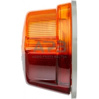 Galinis žibintas apvalus, 12V, raudona/oranžinė, Ø 78mm, Hella 2SB001259261 2 Galinis žibintas apvalus, 12V, raudona/oranžinė, Ø 78mm, Hella 2SB001259261 2