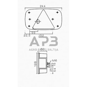 Galinis žibintas kairinis stačiakampis, 12V, raudona/skaidri/gintarinė, 244 Aspöck 248000007 2 Galinis žibintas kairinis stačiakampis, 12V, raudona/skaidri/gintarinė, 244 Aspöck 248000007 2