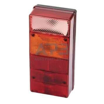 Galinis žibintas kairinis stačiakampis, raudona/skaidri/gintarinė, 220x62x105mm, Ajba LA16114 Galinis žibintas kairinis stačiakampis, raudona/skaidri/gintarinė, 220x62x105mm, Ajba LA16114