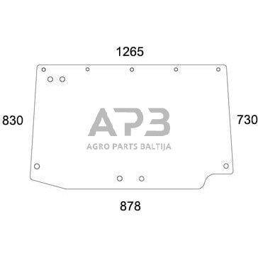 Galinis kabinos stiklas 001396050N Galinis kabinos stiklas 001396050N