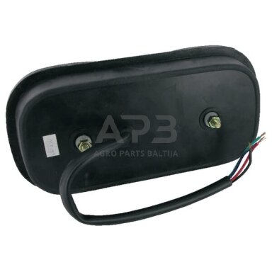 Galinis žibintas kairinis LED, stačiakampis, 24V, raudona/oranžinė, 223x112x57mm, Britax L1201L24V