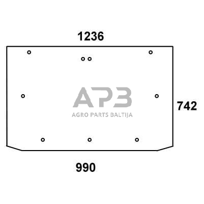 Galinis kabinos stiklas viršutinis 09231268010N Galinis kabinos stiklas viršutinis 09231268010N