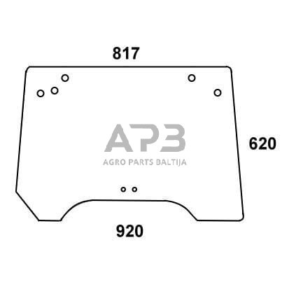 Galinis kabinos stiklas ER047939N Galinis kabinos stiklas ER047939N