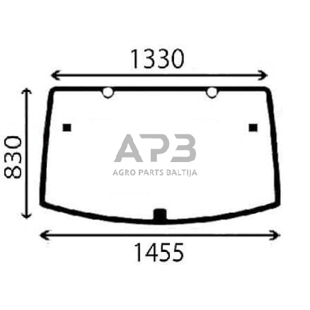 Galinis kabinos stiklas AL212195N Galinis kabinos stiklas AL212195N