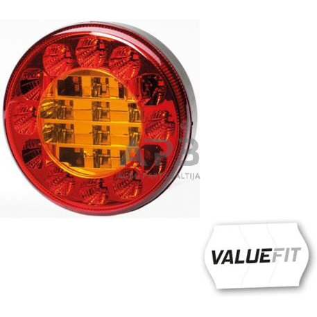 Galiniai žibintai LED, apvalus, 10/30V, raudona/gintarinė, Ø 122mm, 24 LED, Hella ValueFit 2SD357027001 Galiniai žibintai LED, apvalus, 10/30V, raudona/gintarinė, Ø 122mm, 24 LED, Hella ValueFit 2SD357027001