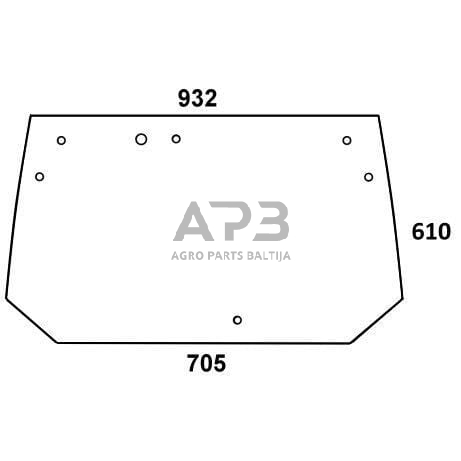 Galinis kabinos stiklas 222812050010N Galinis kabinos stiklas 222812050010N
