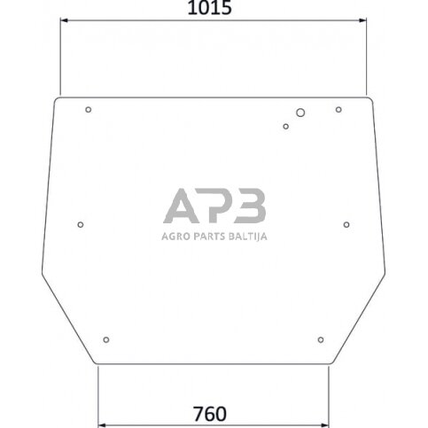 Galinis kabinos stiklas viršutinis D4089 Galinis kabinos stiklas viršutinis D4089