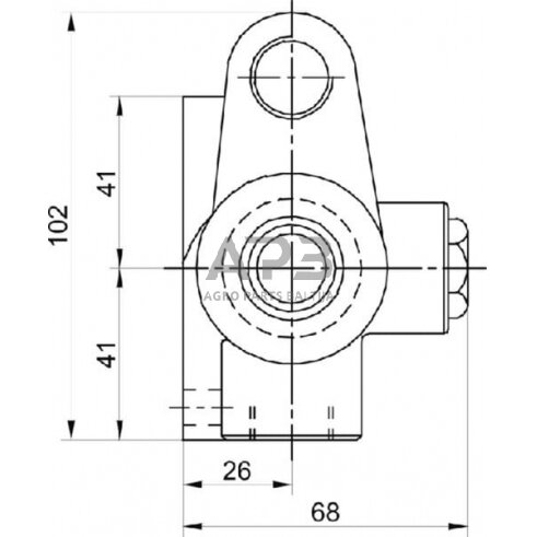 Galinis uždarymo vožtuvas 1/2" VFC-TS-NO VFCTS12 3 Galinis uždarymo vožtuvas 1/2" VFC-TS-NO VFCTS12 3