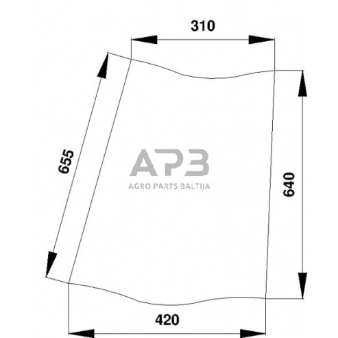 Galinis kabinos stiklas D7016 Galinis kabinos stiklas D7016