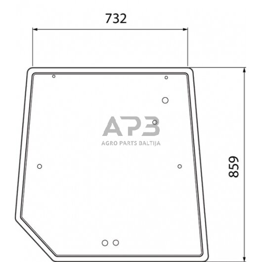 Galinis kabinos stiklas viršutinis 3715438M1N Galinis kabinos stiklas viršutinis 3715438M1N