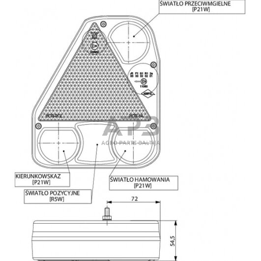 Galinis žibintas kairinis stačiakampis, 12/24V, raudona/oranžinė, 206x54.5x174mm, gopart LA45008 3 Galinis žibintas kairinis stačiakampis, 12/24V, raudona/oranžinė, 206x54.5x174mm, gopart LA45008 3