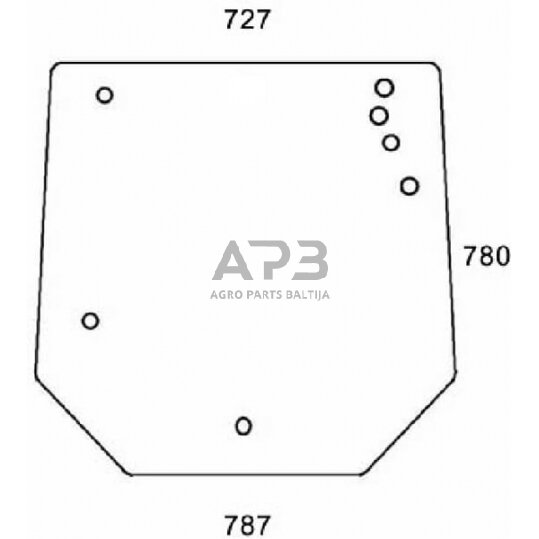 Galinis kabinos stiklas VA206266N Galinis kabinos stiklas VA206266N