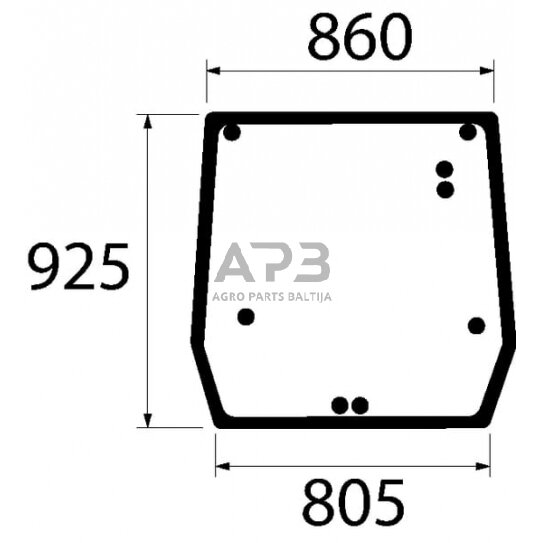 Galinis kabinos stiklas viršutinis 5089562N Galinis kabinos stiklas viršutinis 5089562N