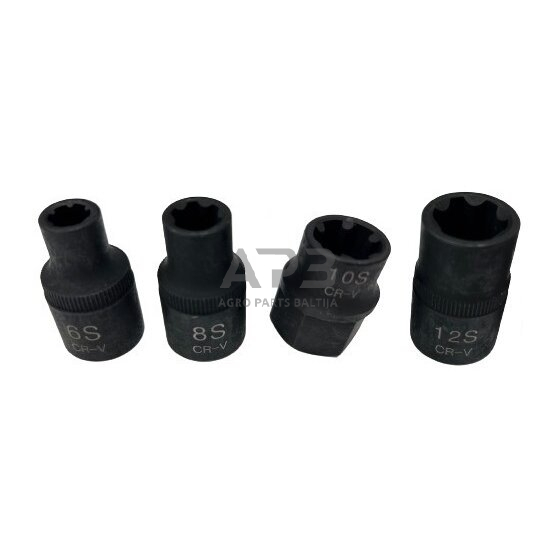 Galvučių rinkinys 1/2" RIBE (6S-12S) 4vnt Galvučių rinkinys 1/2" RIBE (6S-12S) 4vnt