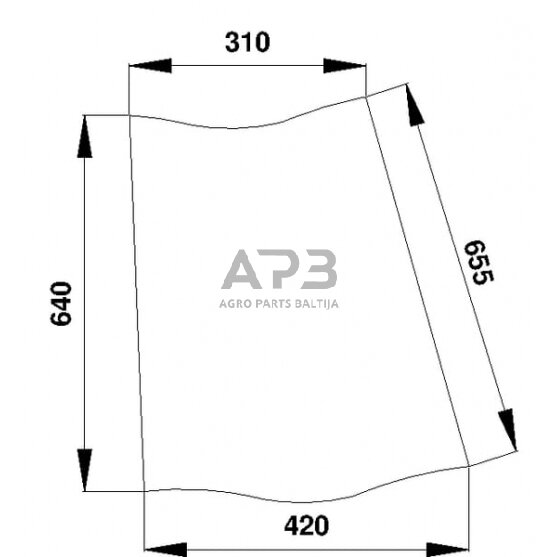 Galinis kabinos stiklas D7015 Galinis kabinos stiklas D7015